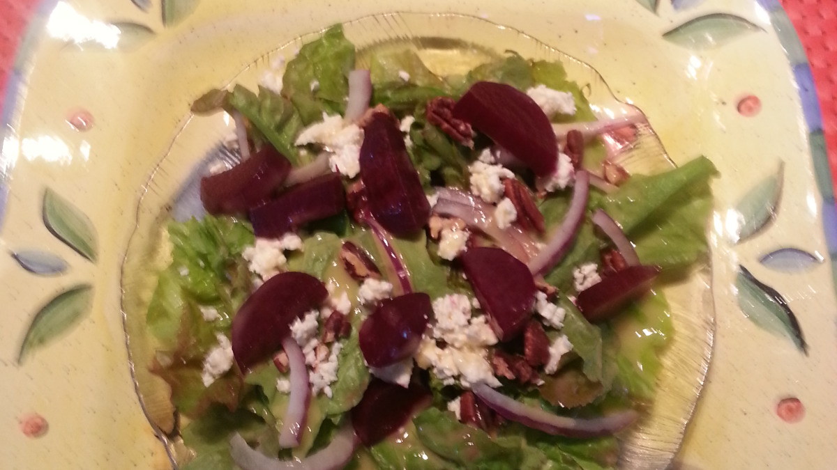 Roasted Beet and Farro Salad with Maple-Dijon Dressing