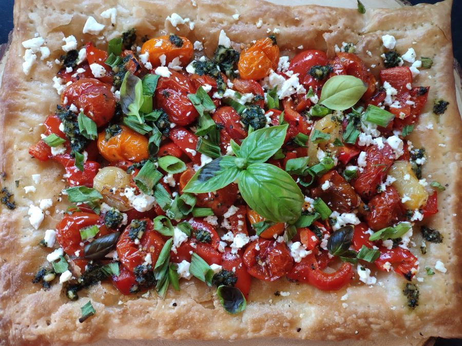 Half-Baked Feta Tart with Herbs