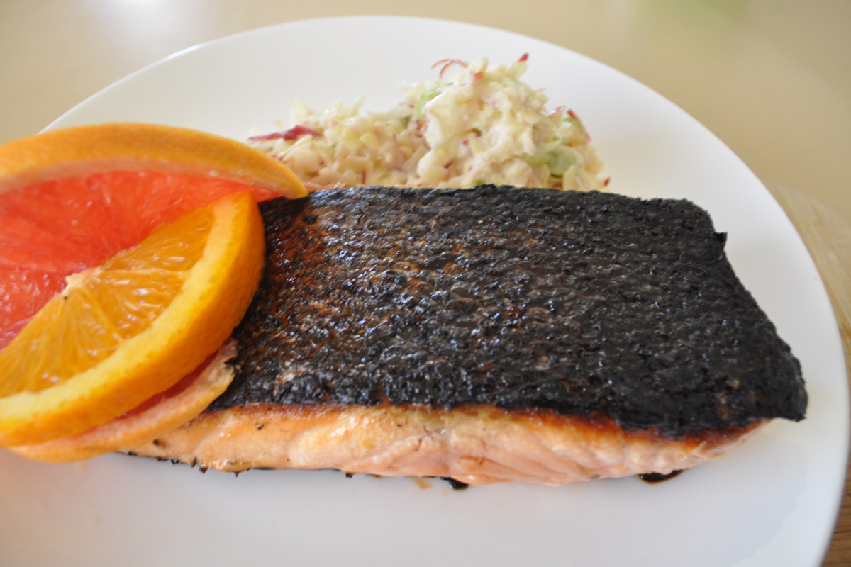 Citrus-Glazed Salmon with Avocado & Lemon