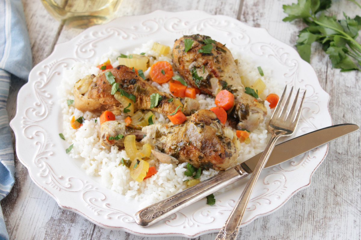 Slow Cooker Herb-Crusted Chicken with Lemon-Dijon