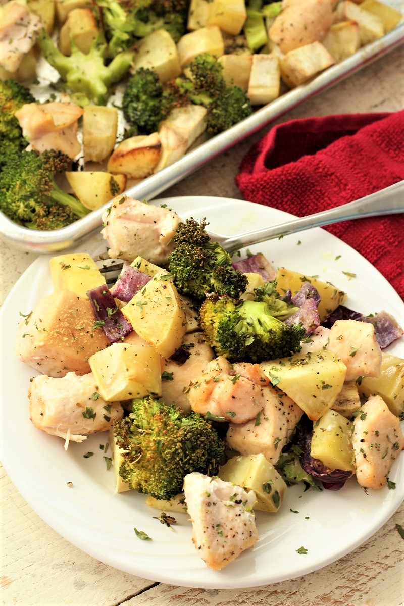 Miso-Glazed Sweet Potato & Broccoli Sheet Pan Dinner