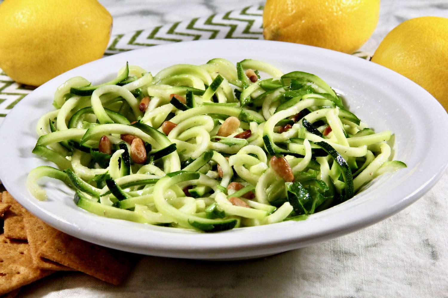 Avocado-Zucchini Noodle Salad with Herb Vinaigrette