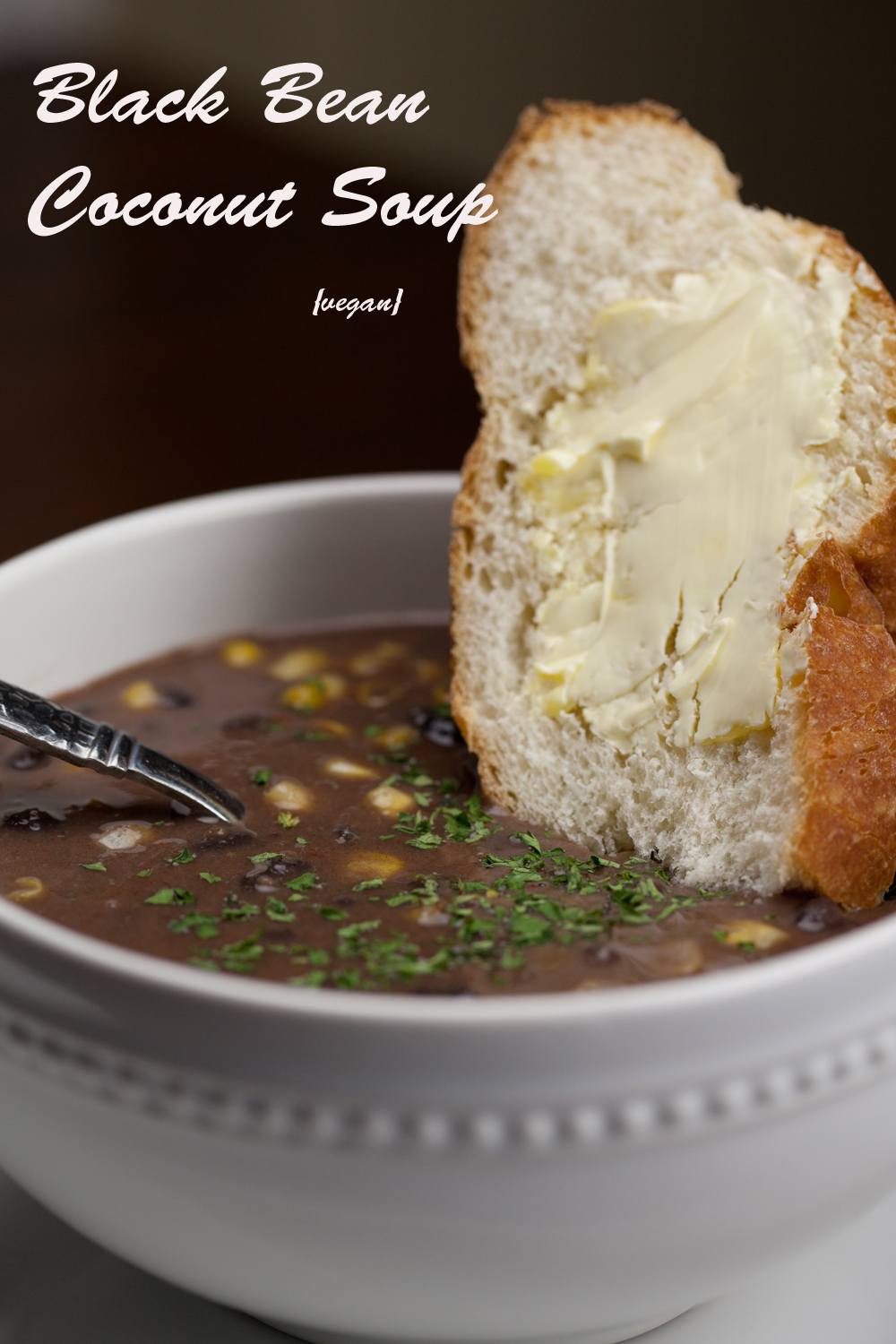 Vegan Brazilian Black Bean Soup with Coconut Milk and Cumin