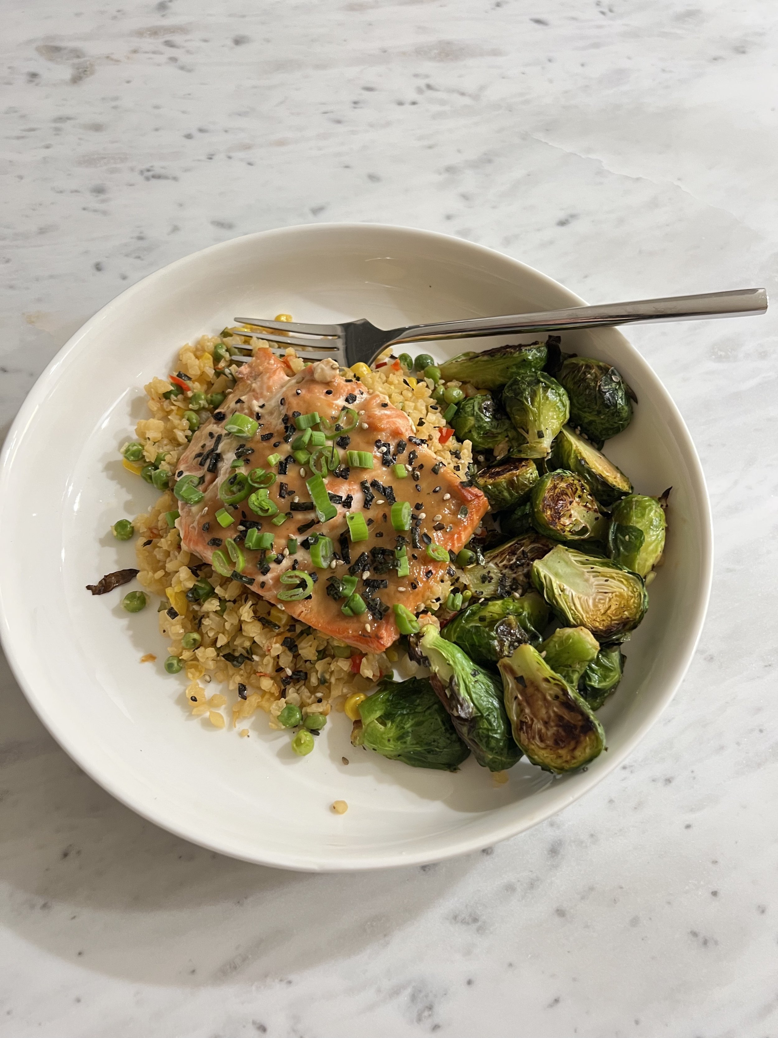 Miso-Glazed Salmon Bowl with Sesame Veggies