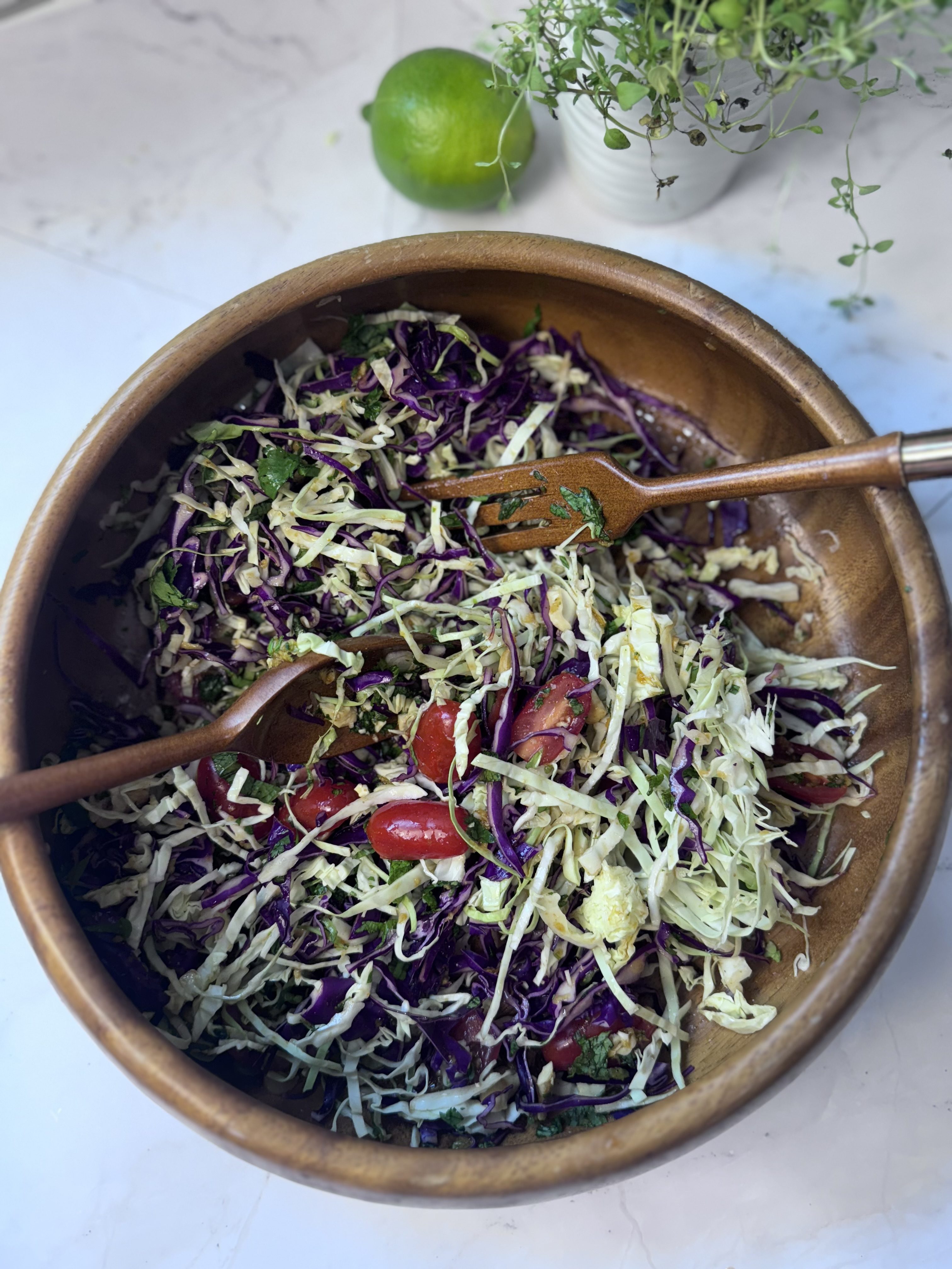 Avocado Lime Cabbage Slaw