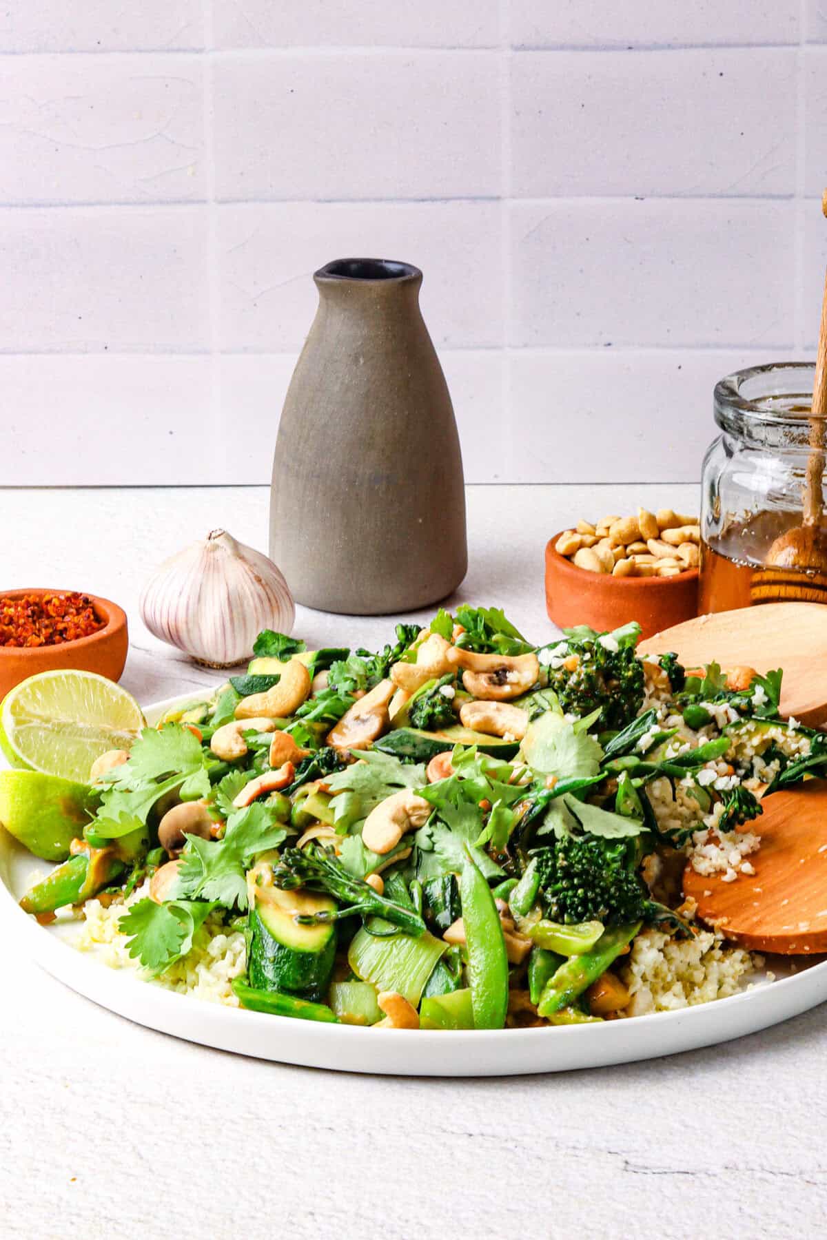 Cauliflower 'Rice' Stir-Fry with Shrimp