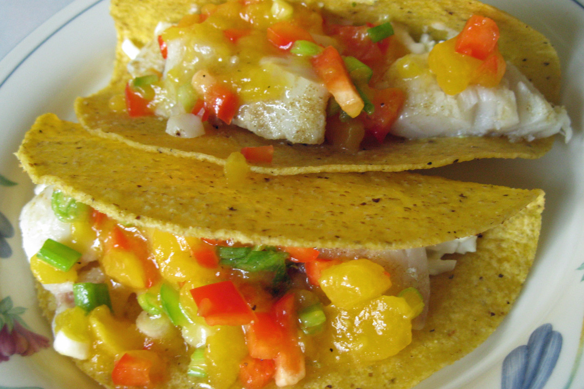 Cisco's Crispy Fish Tacos with Mango Salsa