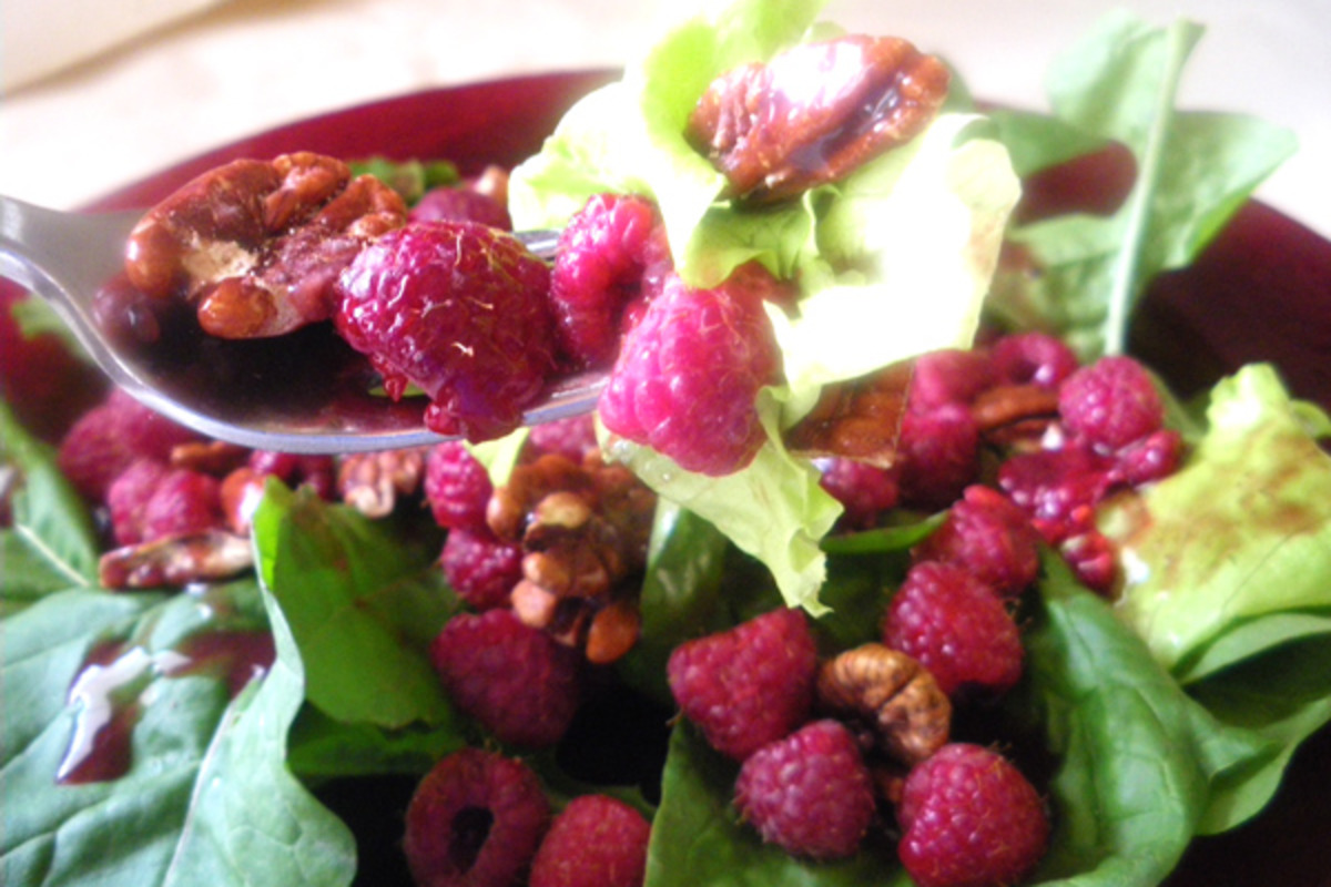 Galactic Garden Salad with Raspberry Vinaigrette
