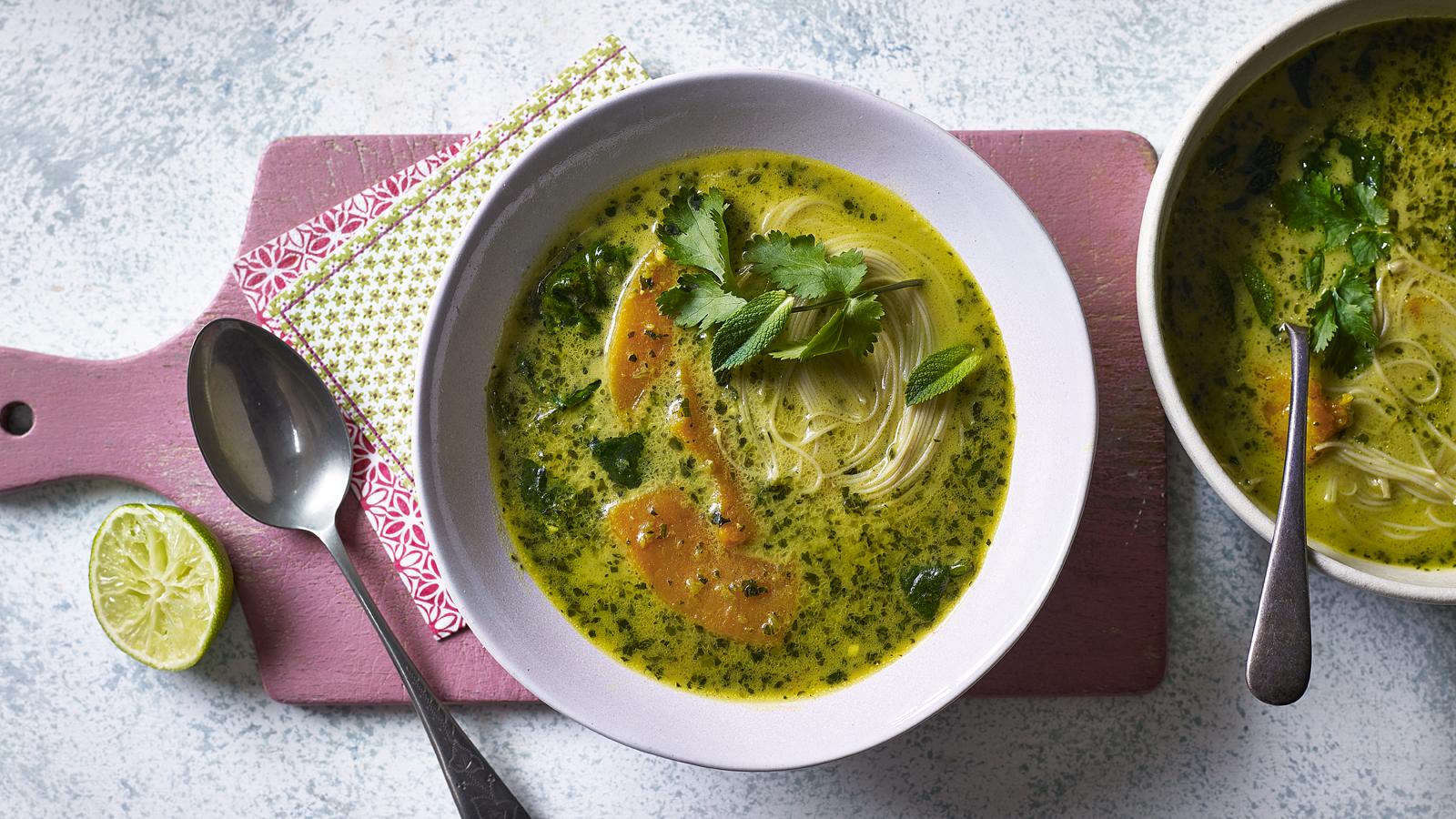 Coconut-Electrolyte Broth with Greens