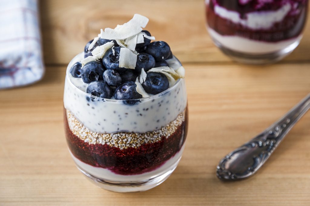 No-Sugar Berry Chia Seed Pudding