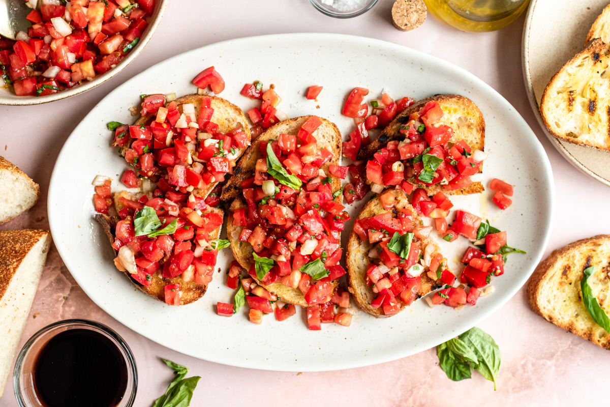 True Tomato Bruschetta with Smoked Garlic
