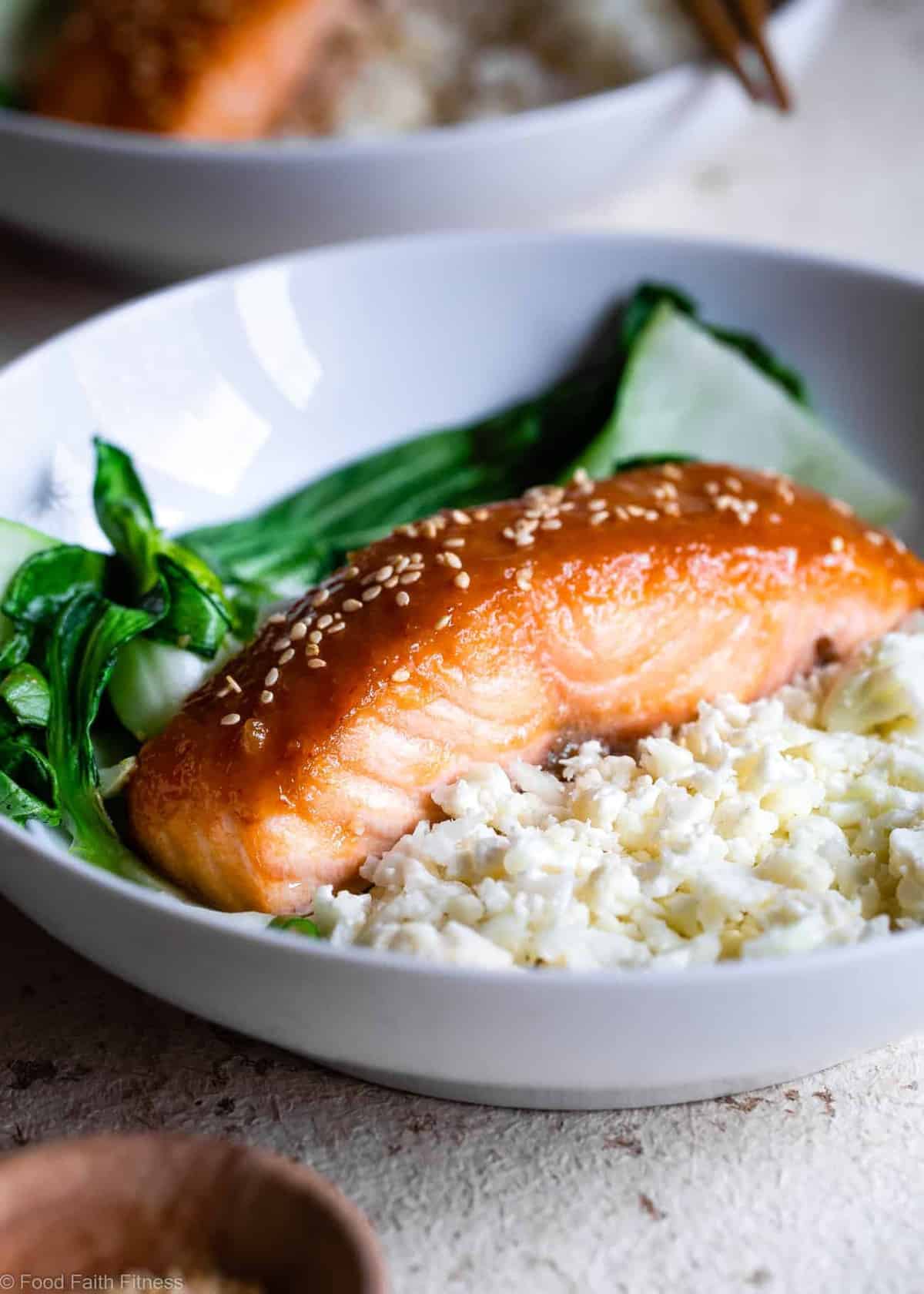 Miso-Glazed Salmon with Sesame-Ginger Roasted Sweet Potatoes