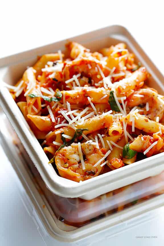 One-Pot Creamy Tomato Basil Pasta with Shrimp