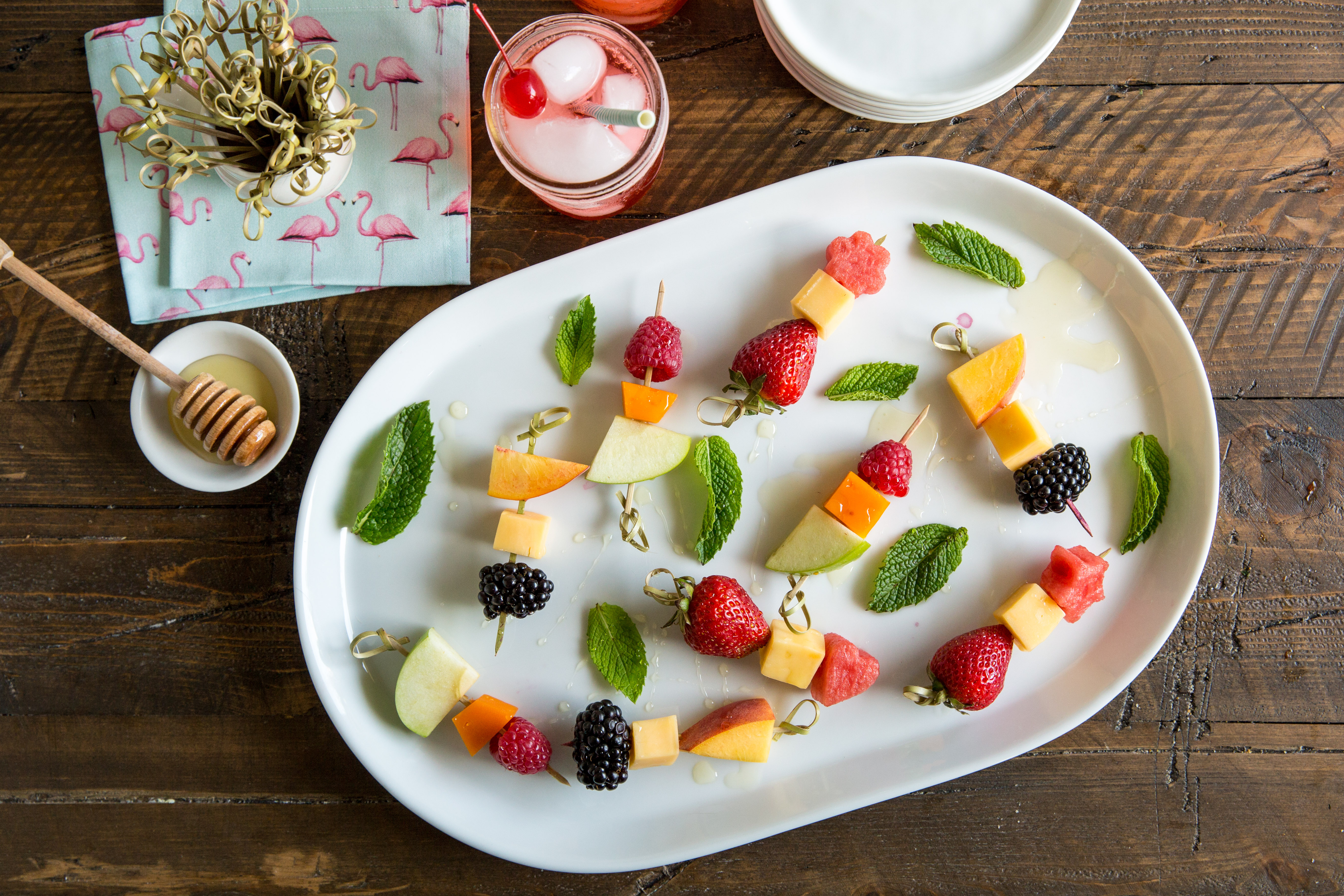Niagara Falls Fruit & Cheese Skewers