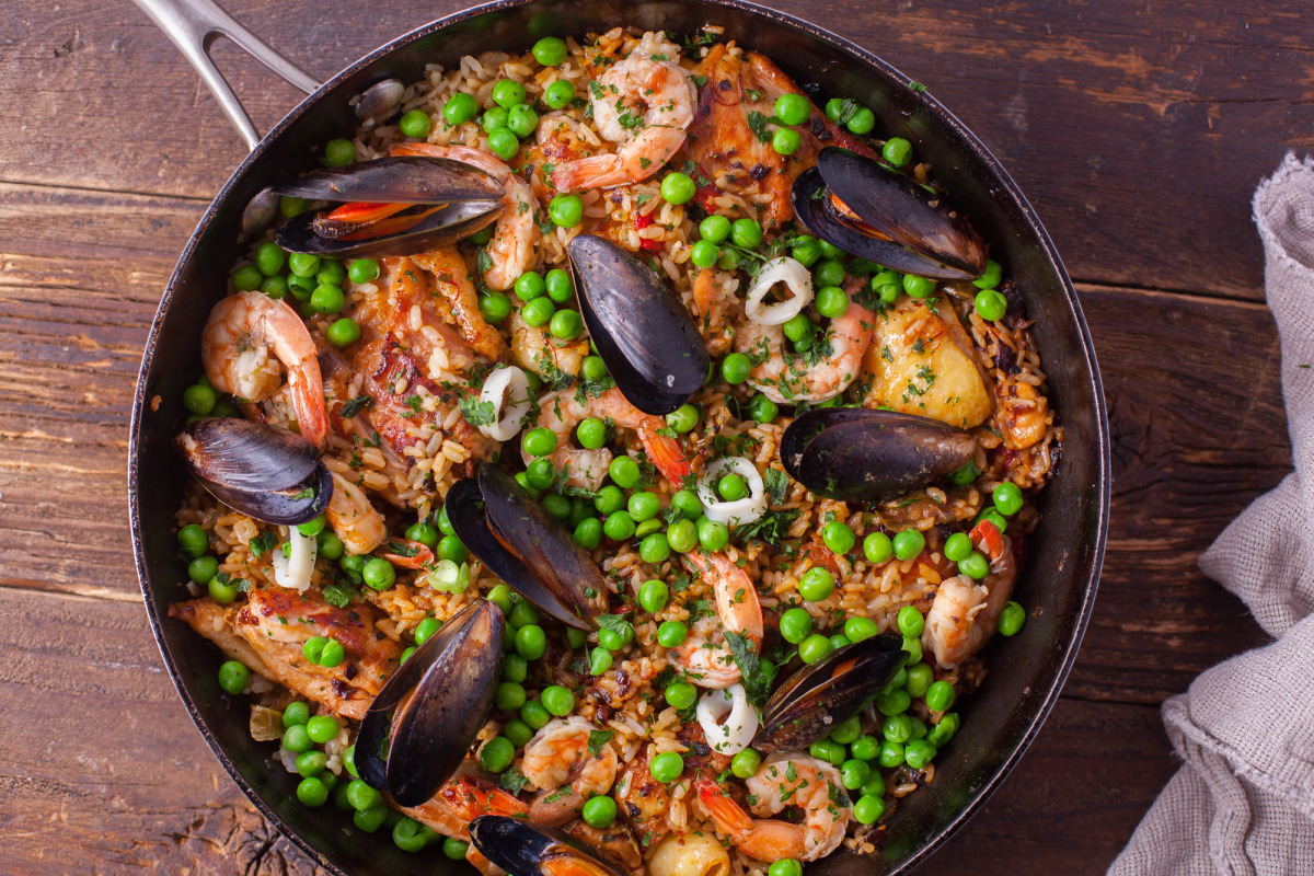 Puerto Rican Seafood Paella