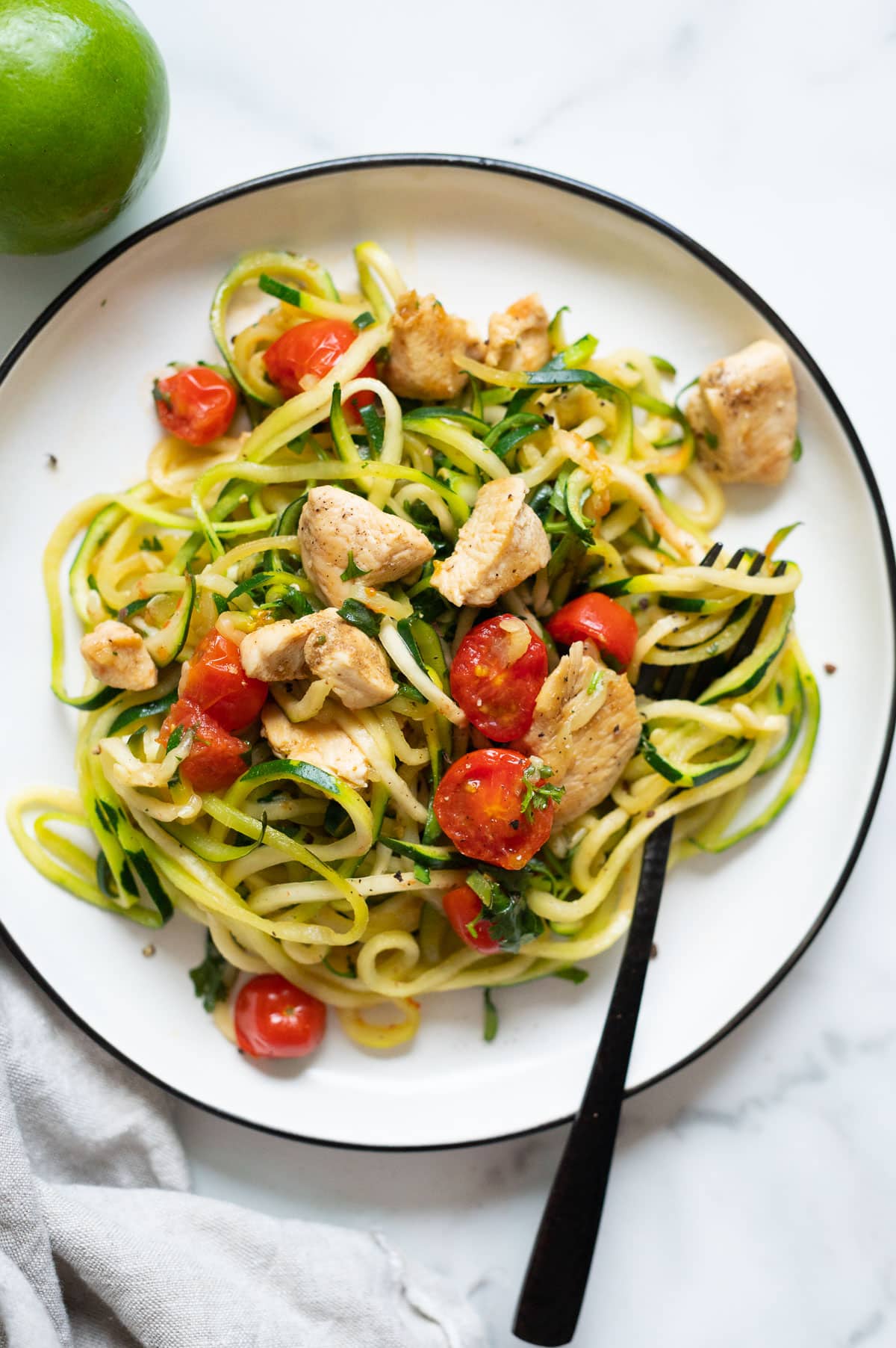 Reset-Ready Zucchini Noodles with Lemon Herb Chicken
