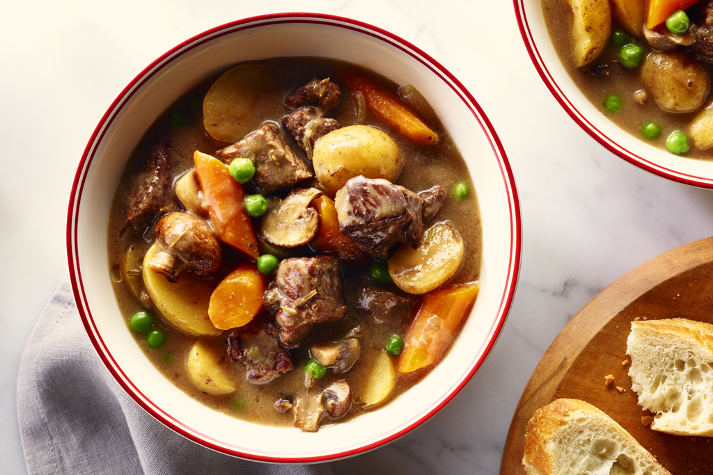 Slow-Cooker Beef and Mushroom Stew with Thyme