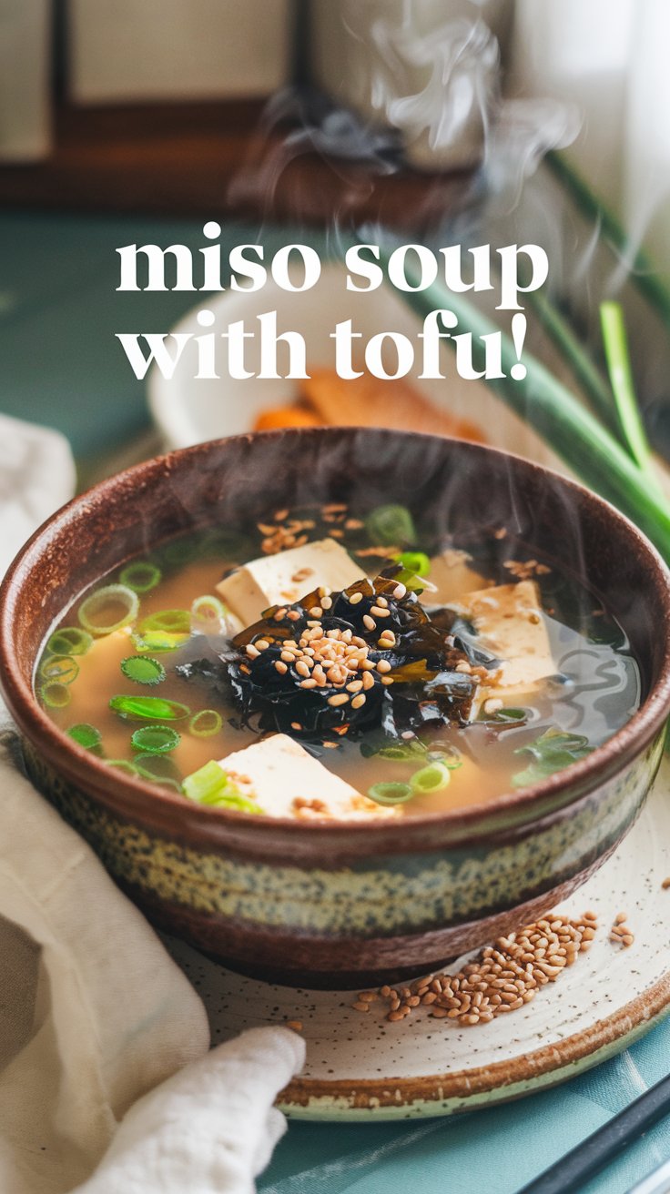 Kombu-Only Miso Soup with Fresh Tofu