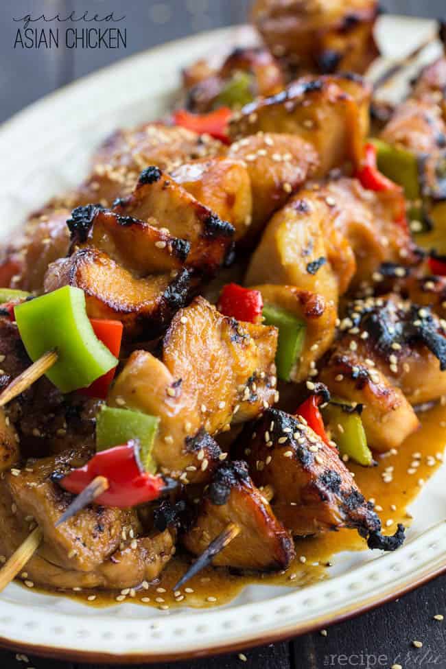 Hawaiian-Style Teriyaki Glazed Chicken Skewers