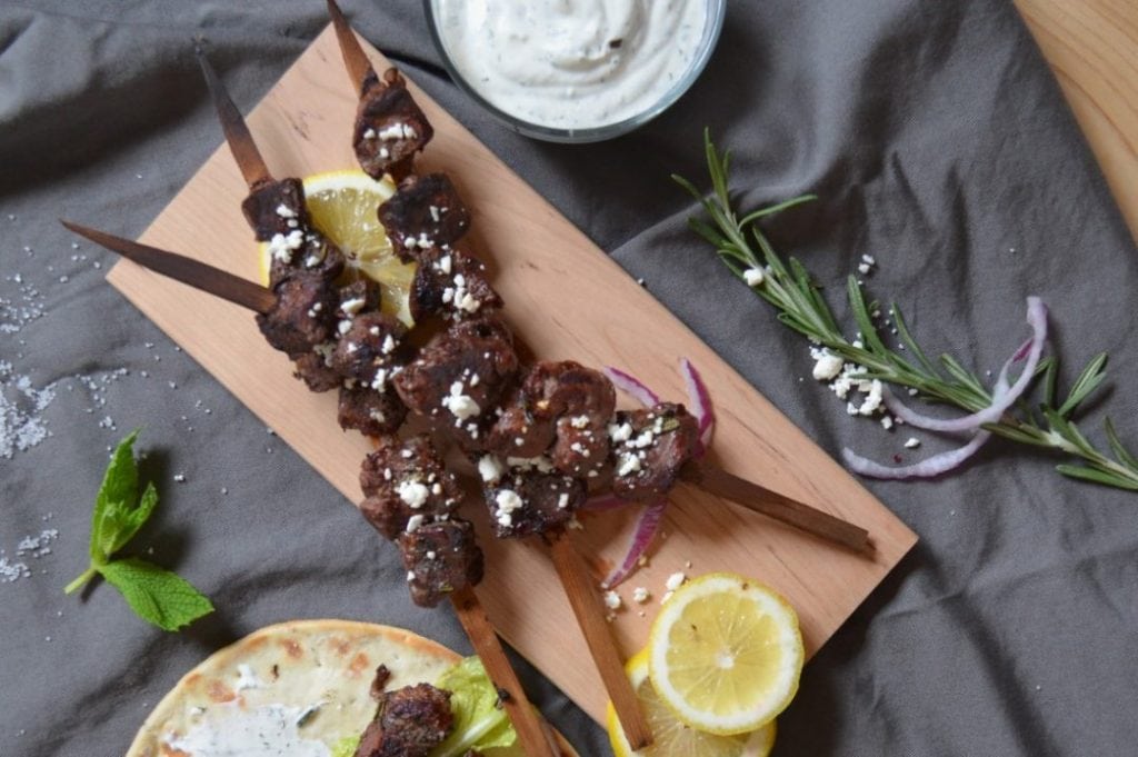 Herb-Crusted Grilled Lamb Skewers