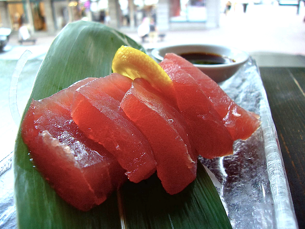 Japanese Tuna Sashimi with Wasabi and Soy-Dashi