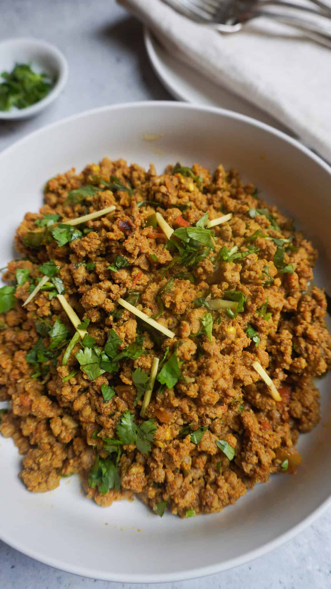 Spiced Keema with Spinach & Coconut