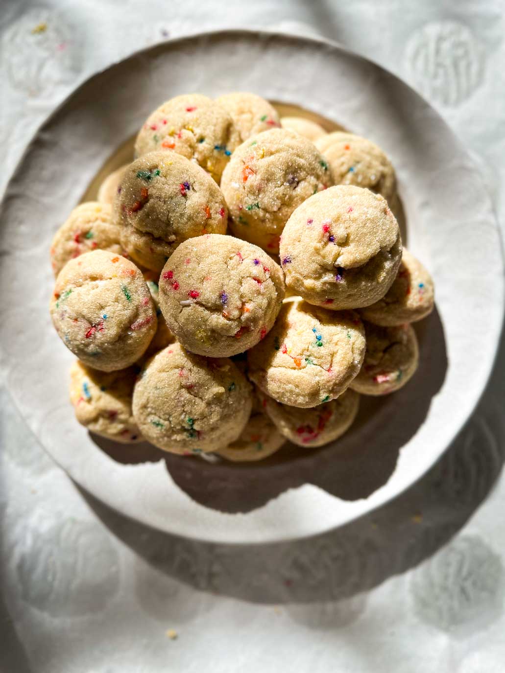 Ragdoll Cookie Dough Bites with Rainbow Sprinkles