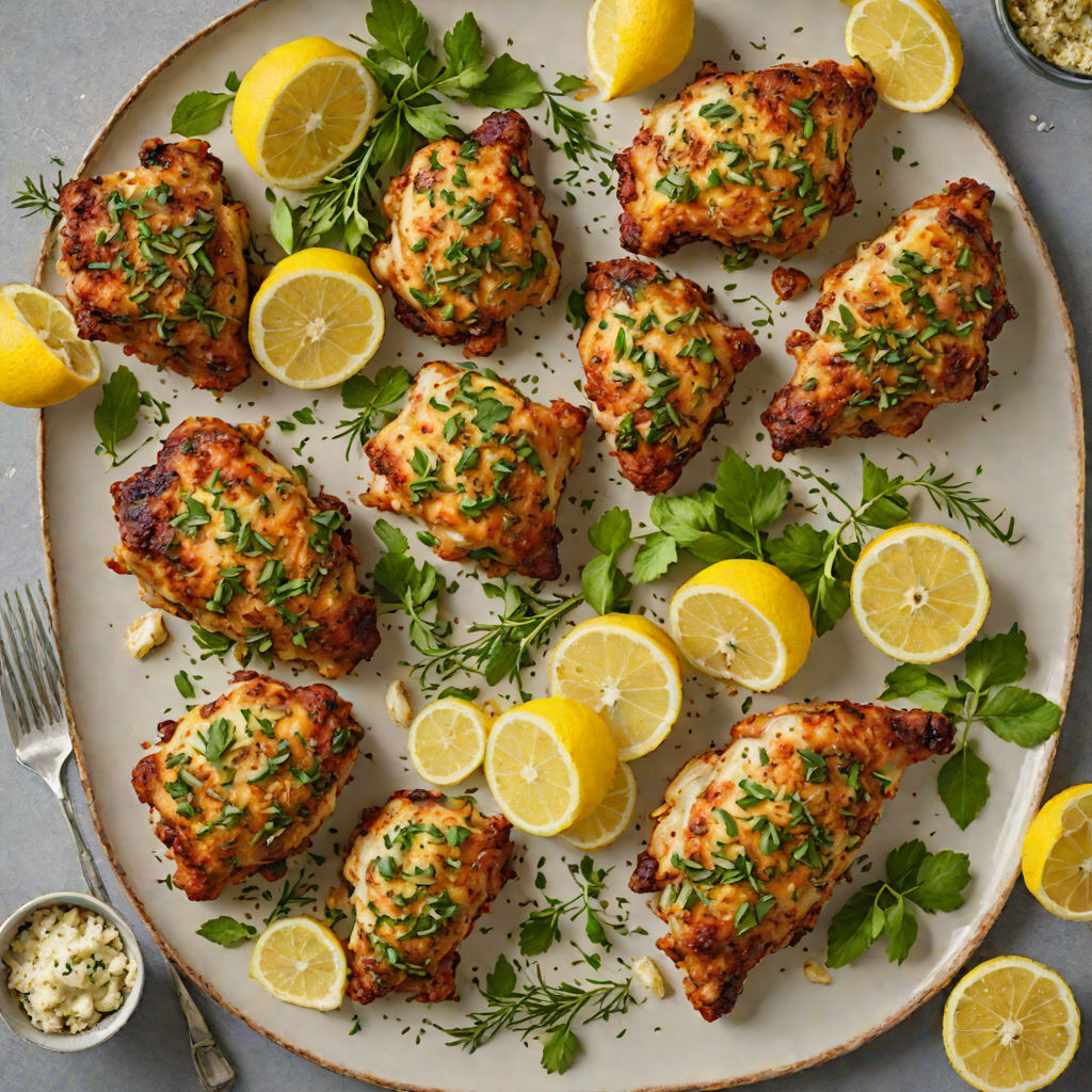 Crispy Herb-Crusted Chicken Thighs with Lemon-Garlic Butter