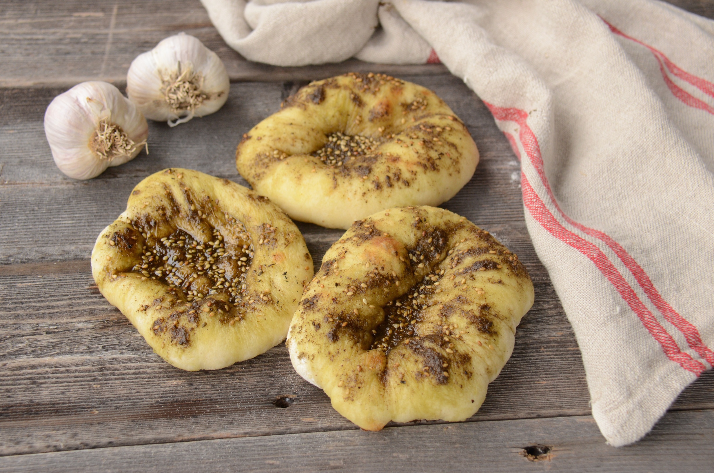 Herbed Pita Bread with Za'atar & Olive Oil