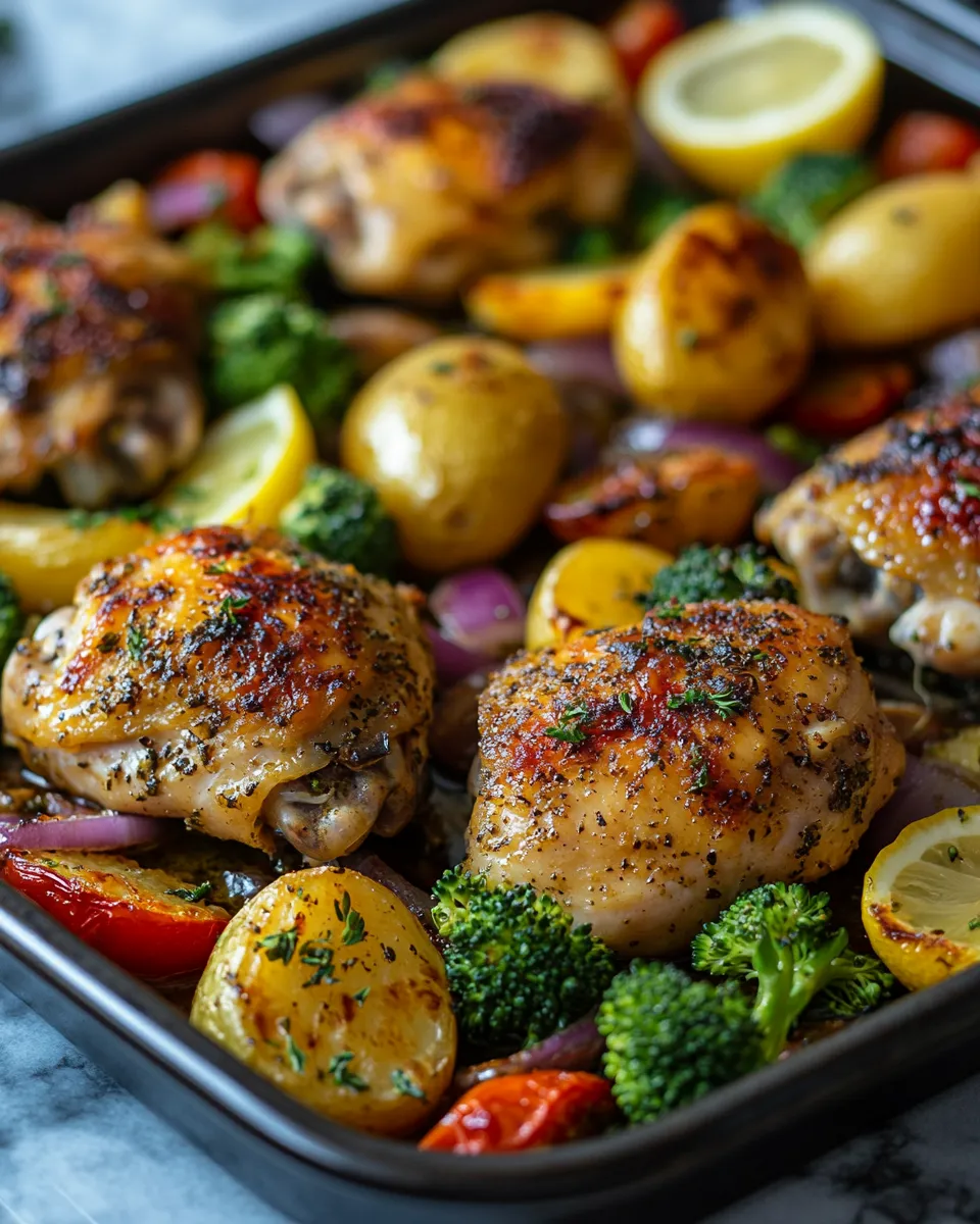 One-Pan Lemon Herb Chicken with Roasted Veggies