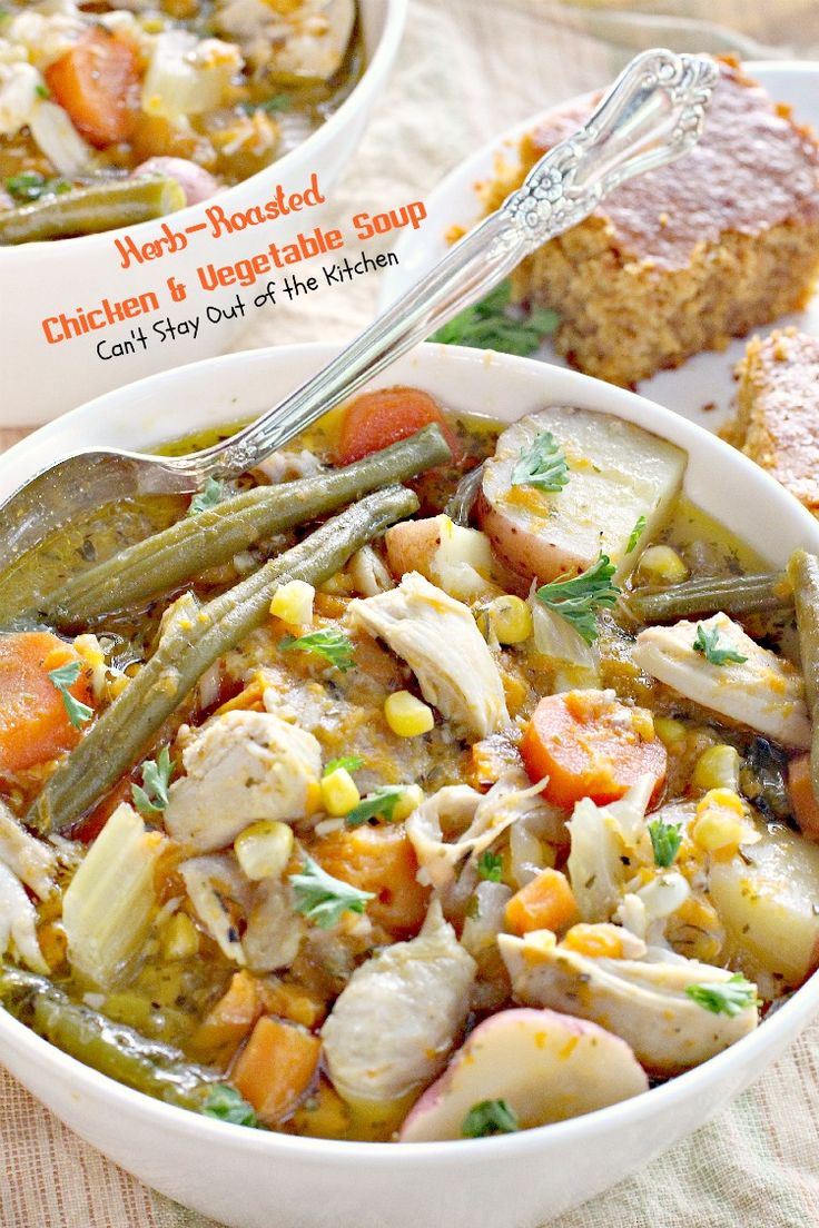 Herb-Roasted Chicken and Vegetable Soup