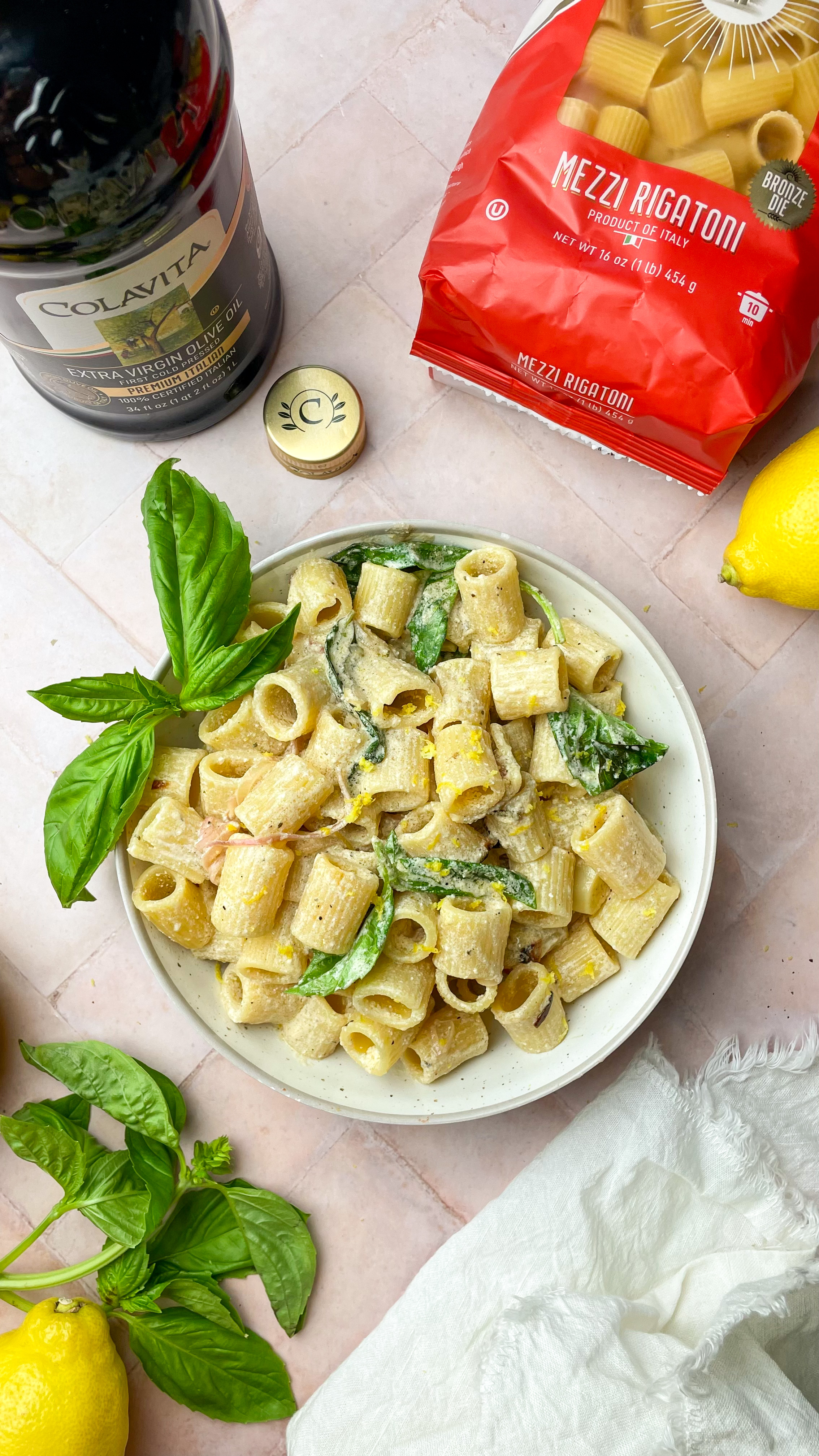Lemon-Herb Pasta with 2:5 Cheese Ratio