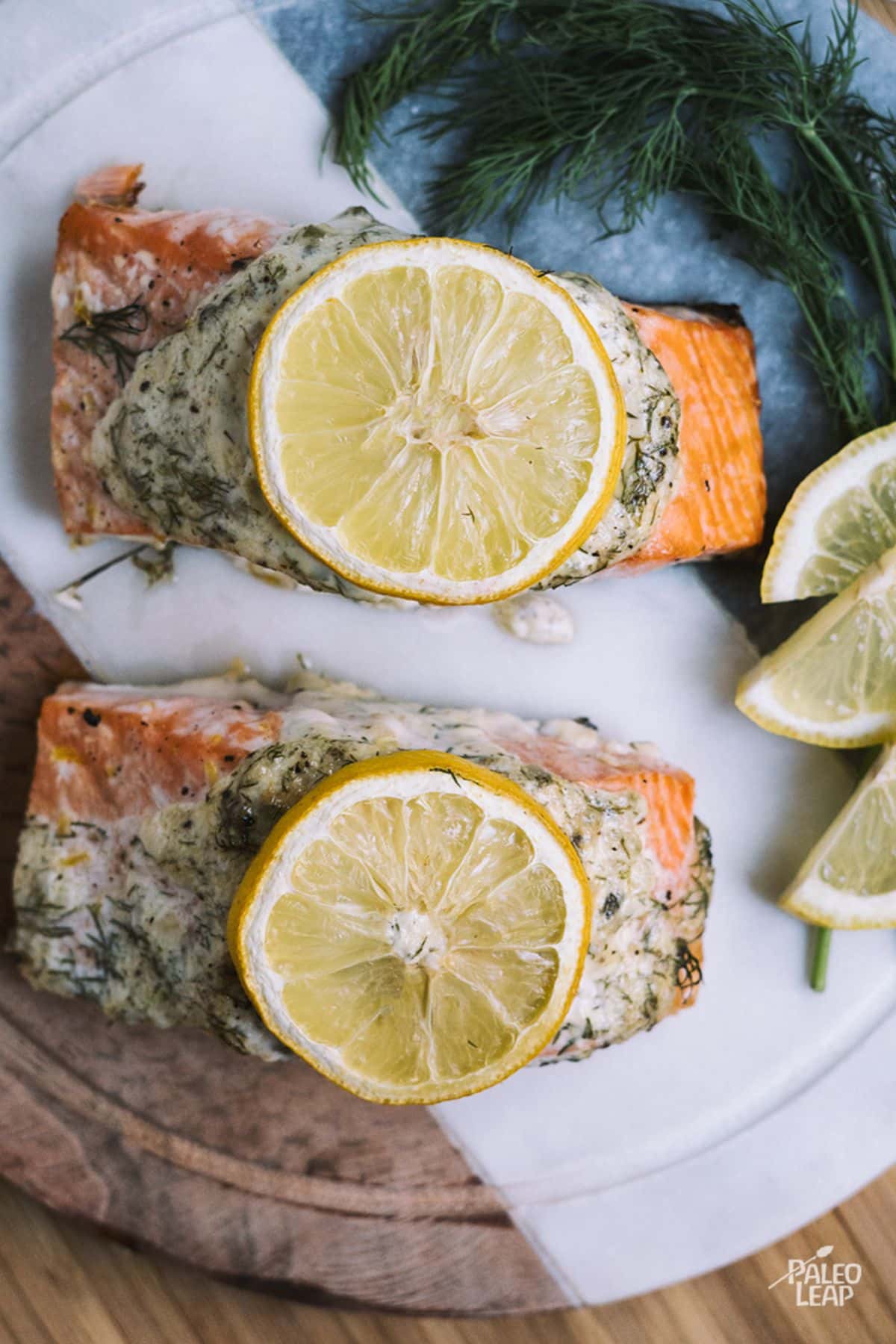 Azure Salmon with Lemon-Dill Sauce
