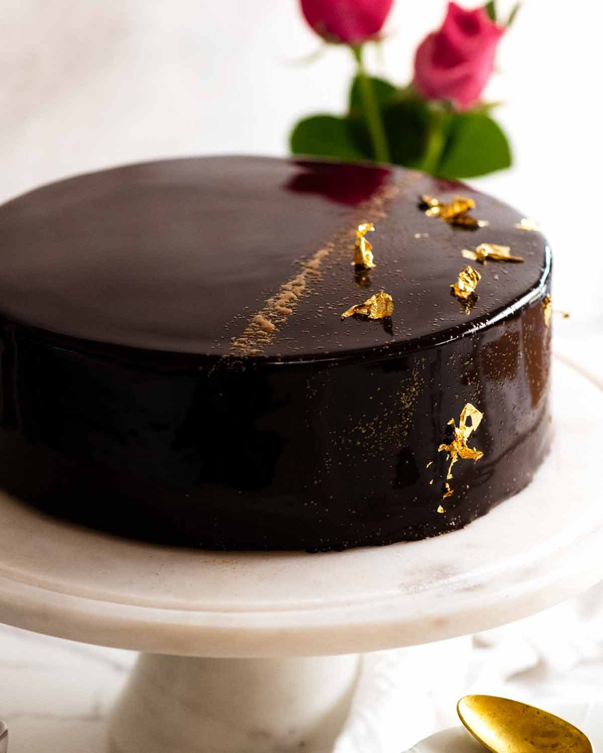 Mirror Glaze Chocolate Cake