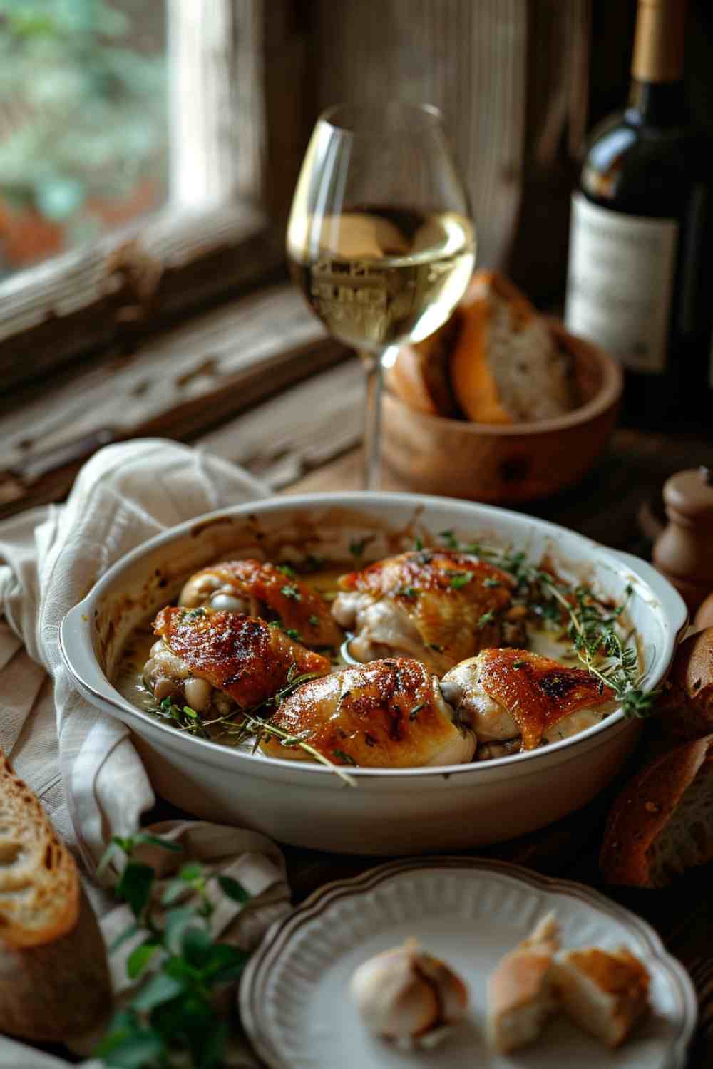 Lemon-Dill Crispy Chicken Thighs with Herb Butter
