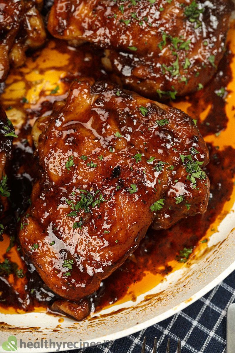 50% Reduced Balsamic Glazed Chicken Thighs