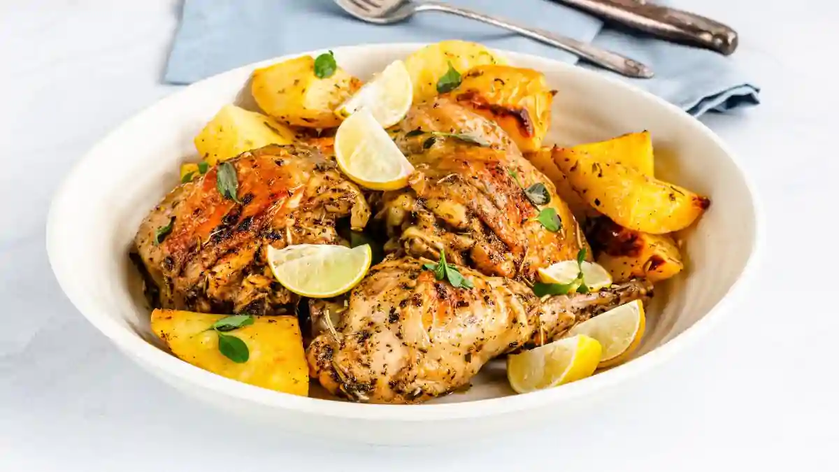 Apricot-Glazed Chicken Thighs with Sweet Potatoes
