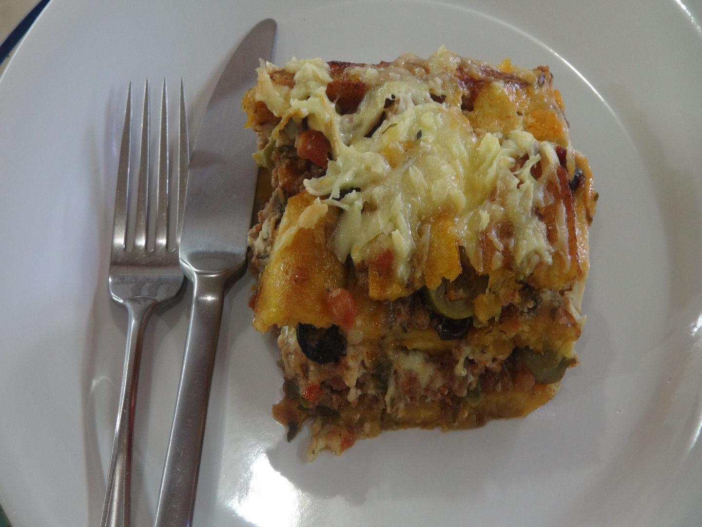 Pastelón with Ground Beef and Mozzarella
