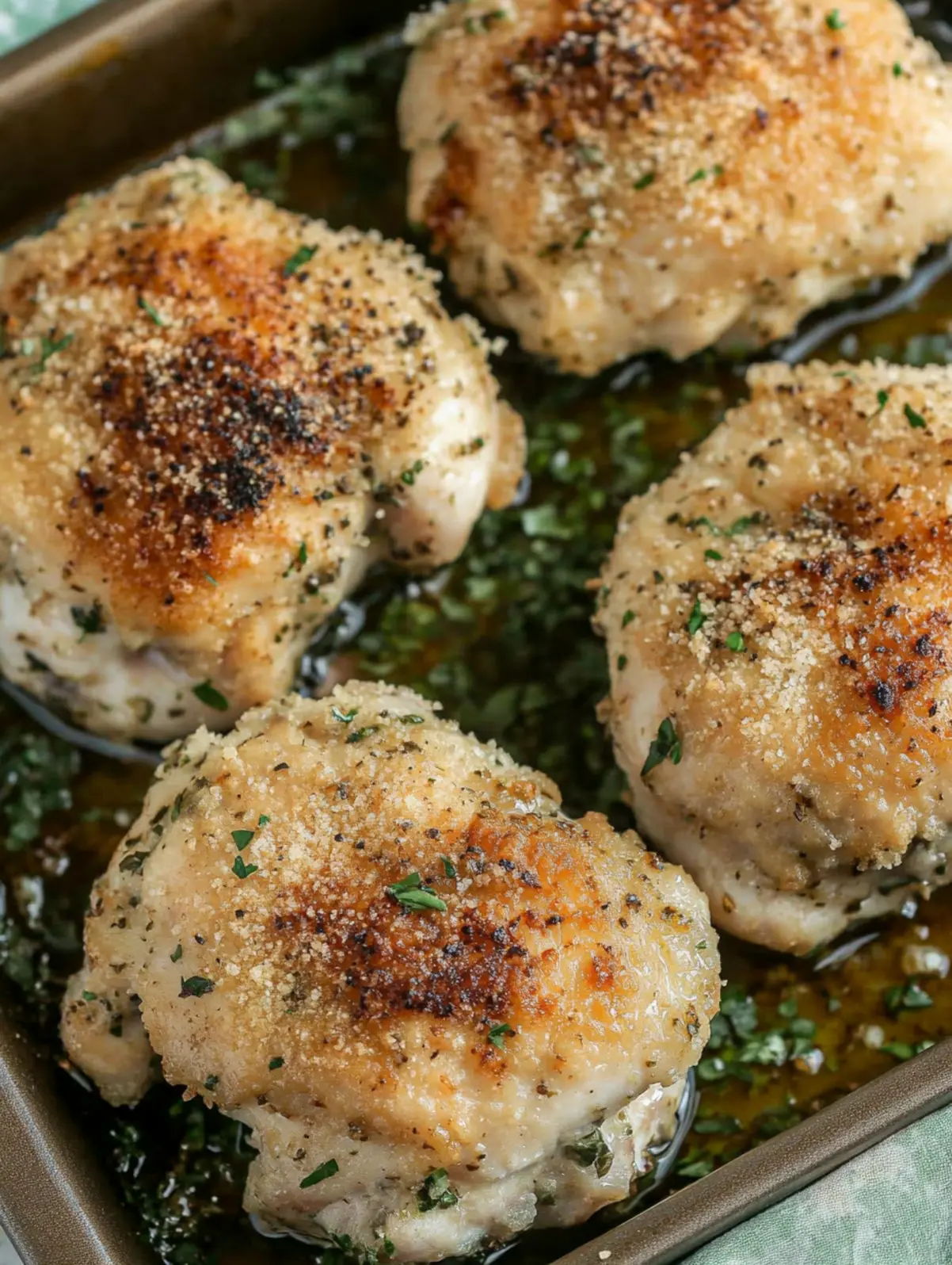 Best-Seared Garlic Parmesan Chicken Thighs