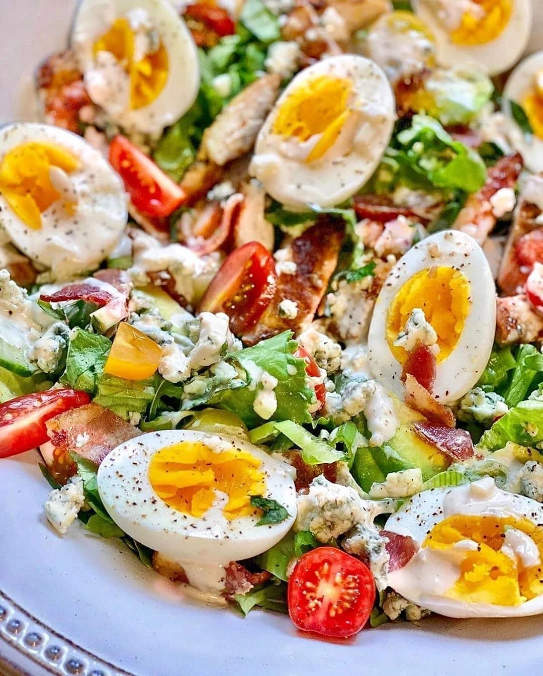 Keto Cobb Salad with Avocado and Bacon
