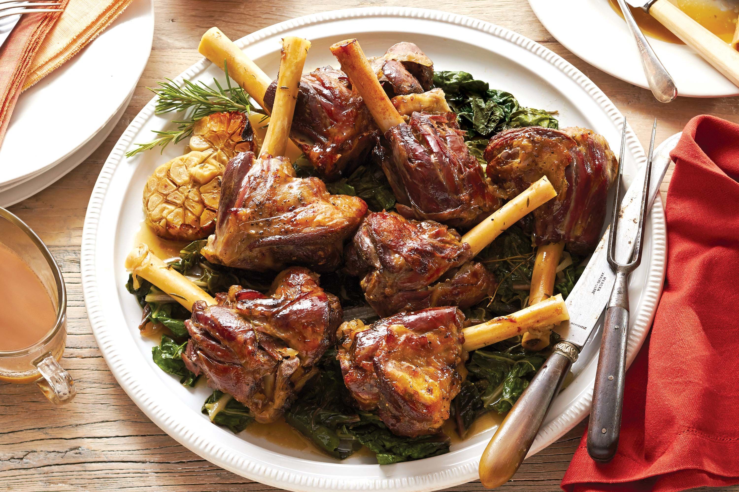 Spring Lamb Shank with Herb Butter