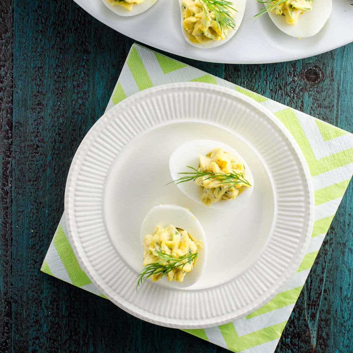 Evergreen Sprig Deviled Eggs
