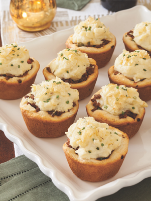 Irish-Style Mini Shepherd's Pies with Green Herb Crust