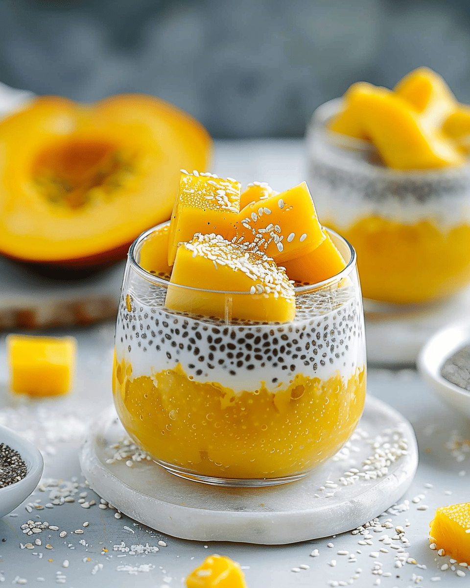 Coconut-Chia Pudding with Mango Chutney