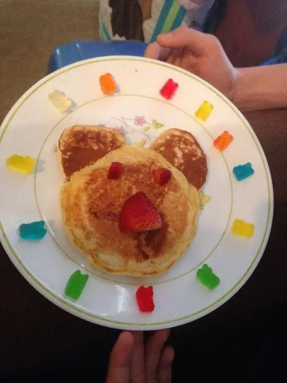 Gummy Bear Syrup Pancakes