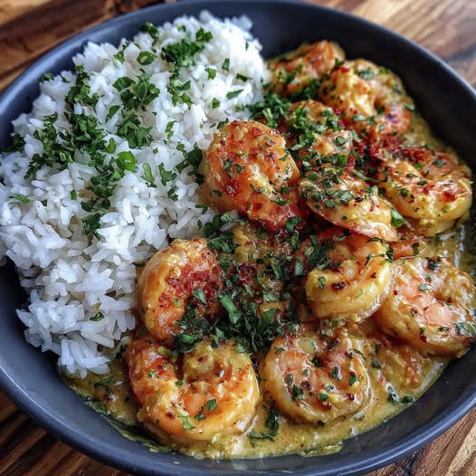 Real Deal Coconut Curry Shrimp with Jasmine Rice