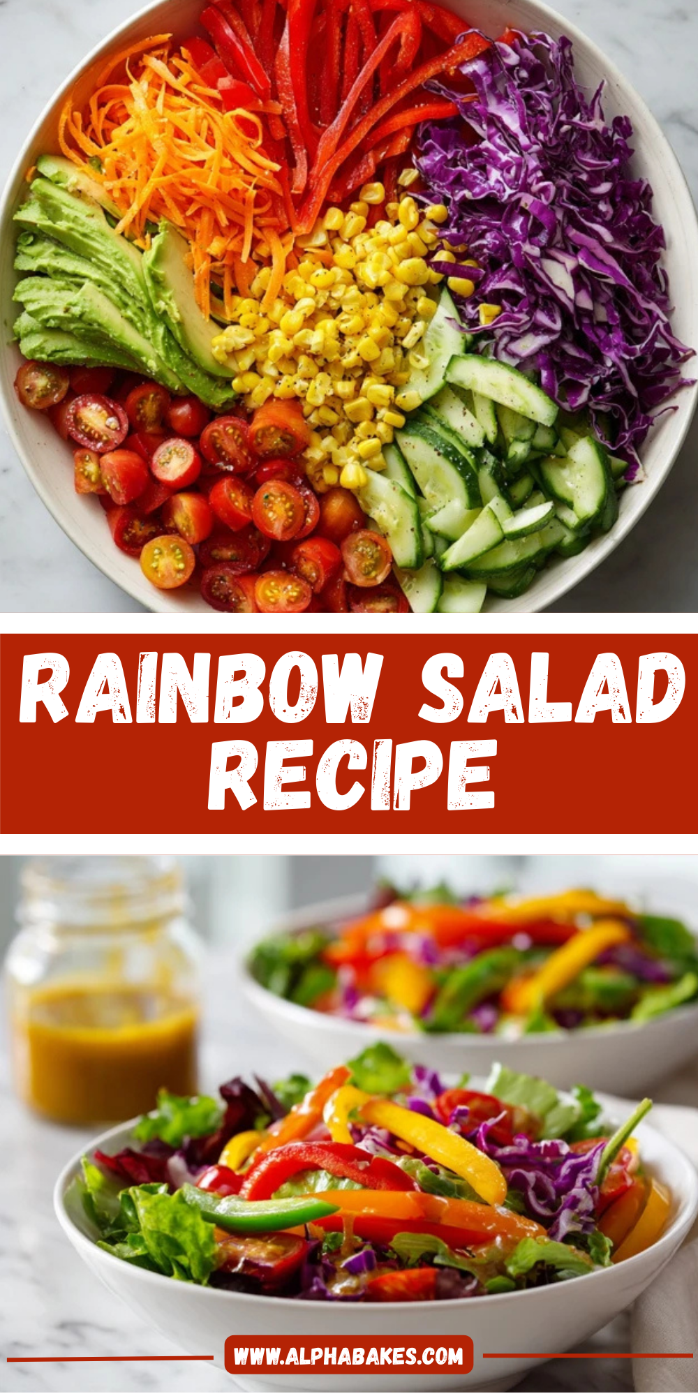 Diffraction Rainbow Salad with Honey-Lime Dressing