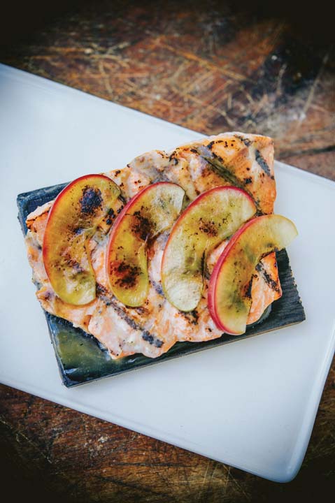 Seneca Falls Apple-Glazed Salmon with Maple-Dijon