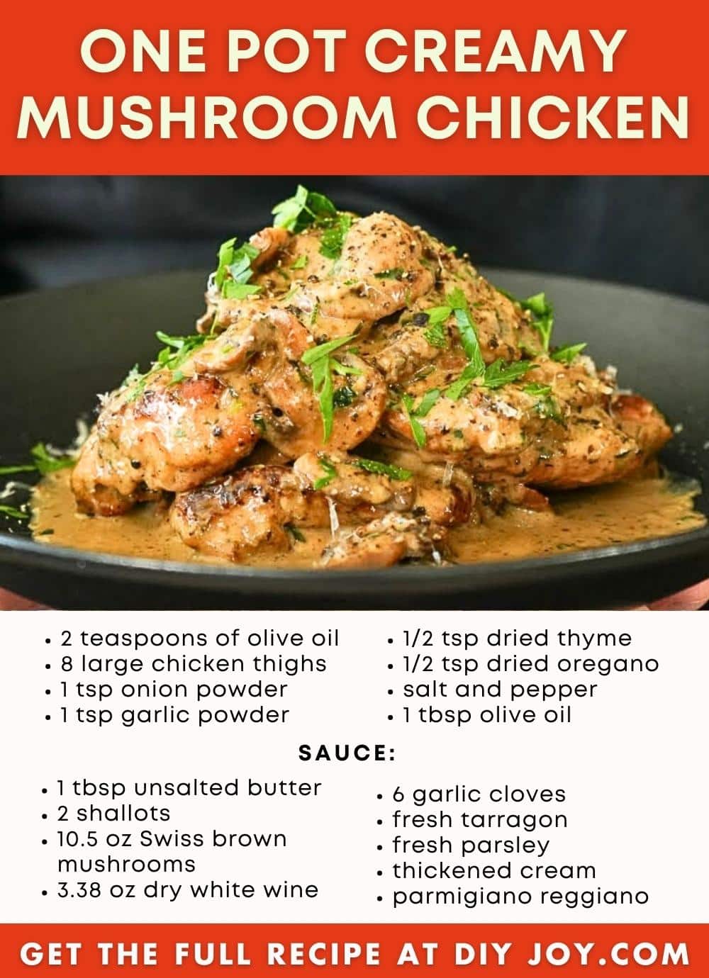 One-Pot Creamy Mushroom & Thyme Chicken Porridge