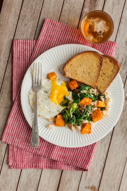 Maryland Crab and Sweet Potato Hash